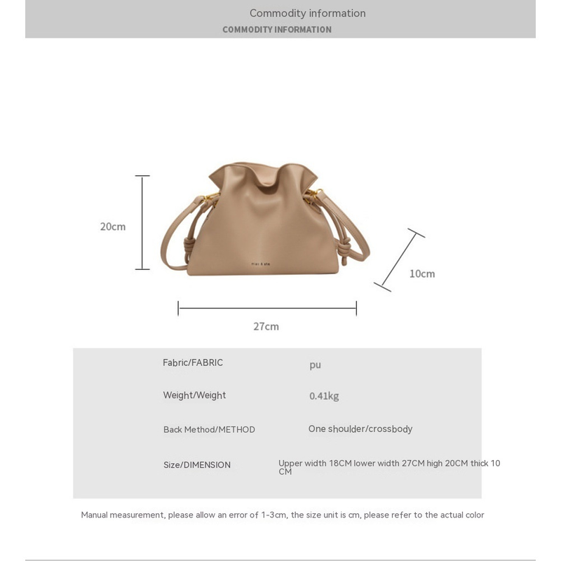 2023 Nuova vendita calda di nicchia Design High-end Borsa a secchiello Borsa da donna di grande capacità Borsa a tracolla semplice urbana_voghion.com
