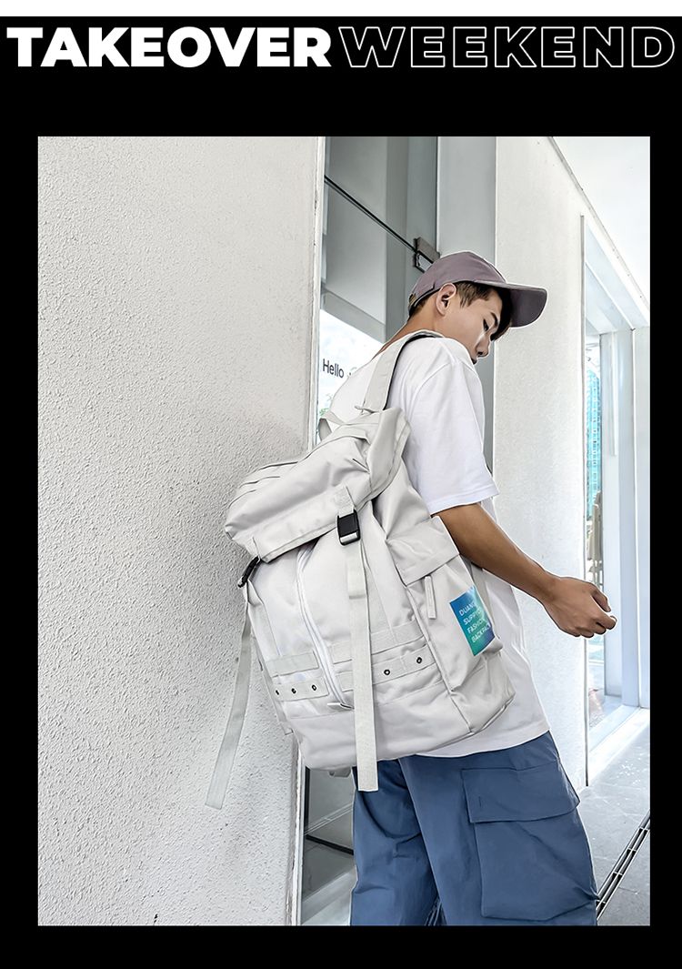 Schultasche Herren Trendy Funktionale Sport Outdoor Straße Große Kapazität Studentenrucksack Parka Computer Reisetasche_voghion.com