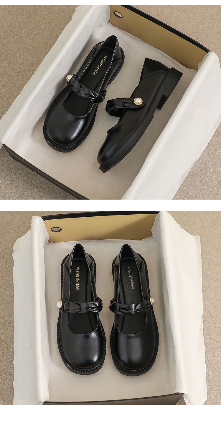 T Platform Mary Jane Shoes Female French Fairy Style With Skirt Sweet Single Shoes Large Size Women's Shoes_voghion.com