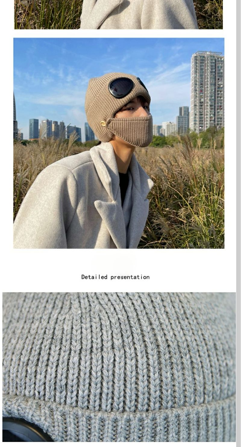 Herren Winter Outdoor Kälteschutz Radfahren Koreanischer Stil Warm Gestrickt Verdickt Gehörschutz Lei Feng Hut_voghion.com