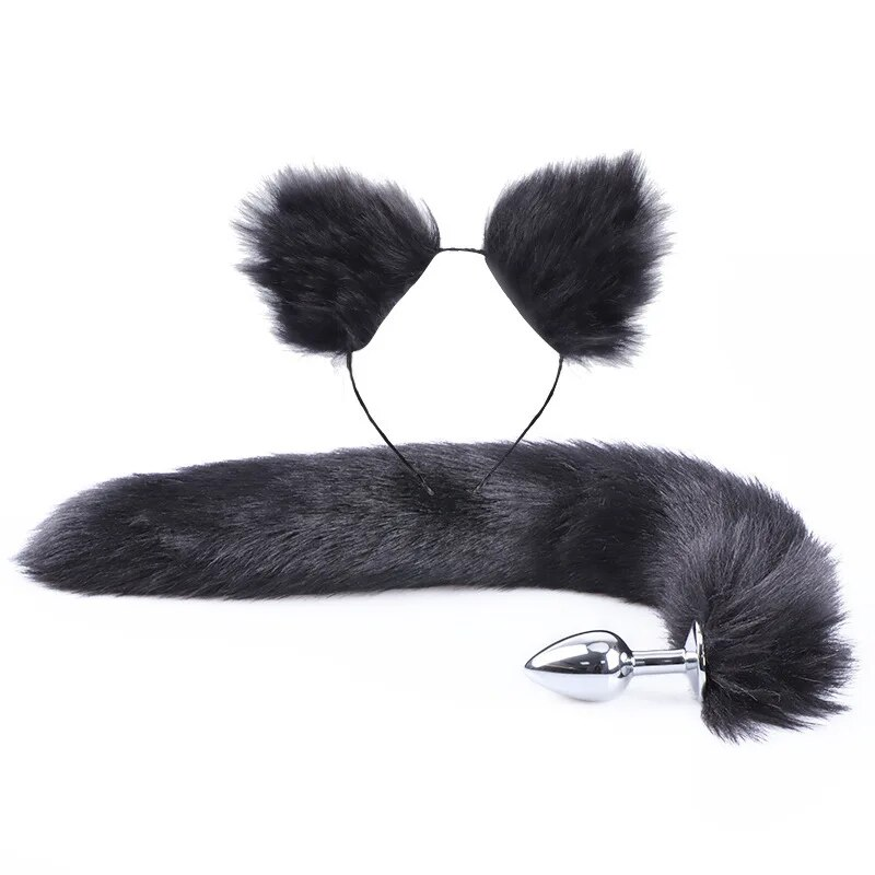 Fox Anal z lasnicami BDSM igračka za spogledovanje kovinski analni čep rep seks igrače za ženske moške pare cosplay igre za odrasle trgovina_voghion.com