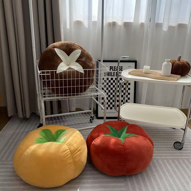 Cuscino da pavimento in peluche a forma di pomodoro, stile patata dolce, creativo, per divano, soggiorno, regalo di compleanno_voghion.com