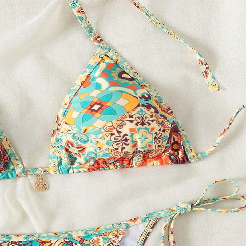 Damkläder tryckt sexig bikini strand varm vår baddräkt_voghion.com