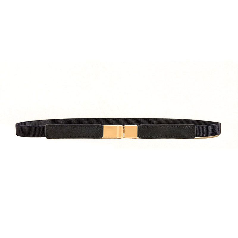 High-end mode veelzijdige jurk accessoire denim taille elastische band dames dunne riem_voghion.com