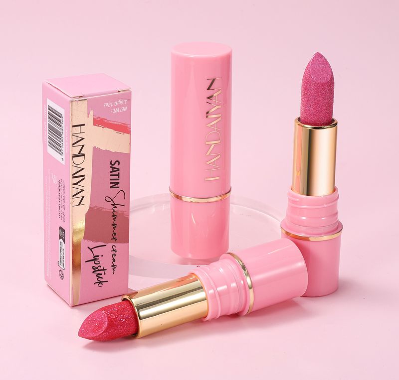 HANDAIYAN Pearlescent Lipstick - 8 Colors, Moisturizing & Hydrating, Embossed Mesh Fine Shimmer Lipstick_voghion.com