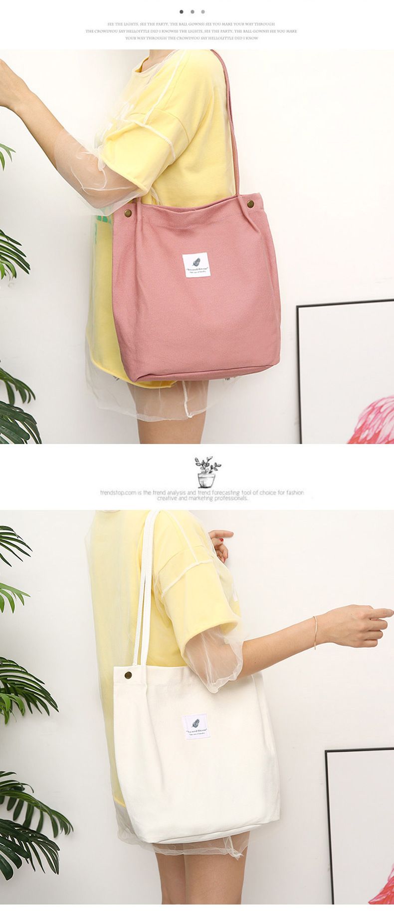 Sac en toile minimaliste de l'Académie artistique de mode Andralyn Sac en tissu de grande capacité Sac à bandoulière à main pour femme Sac de shopping_voghion.com