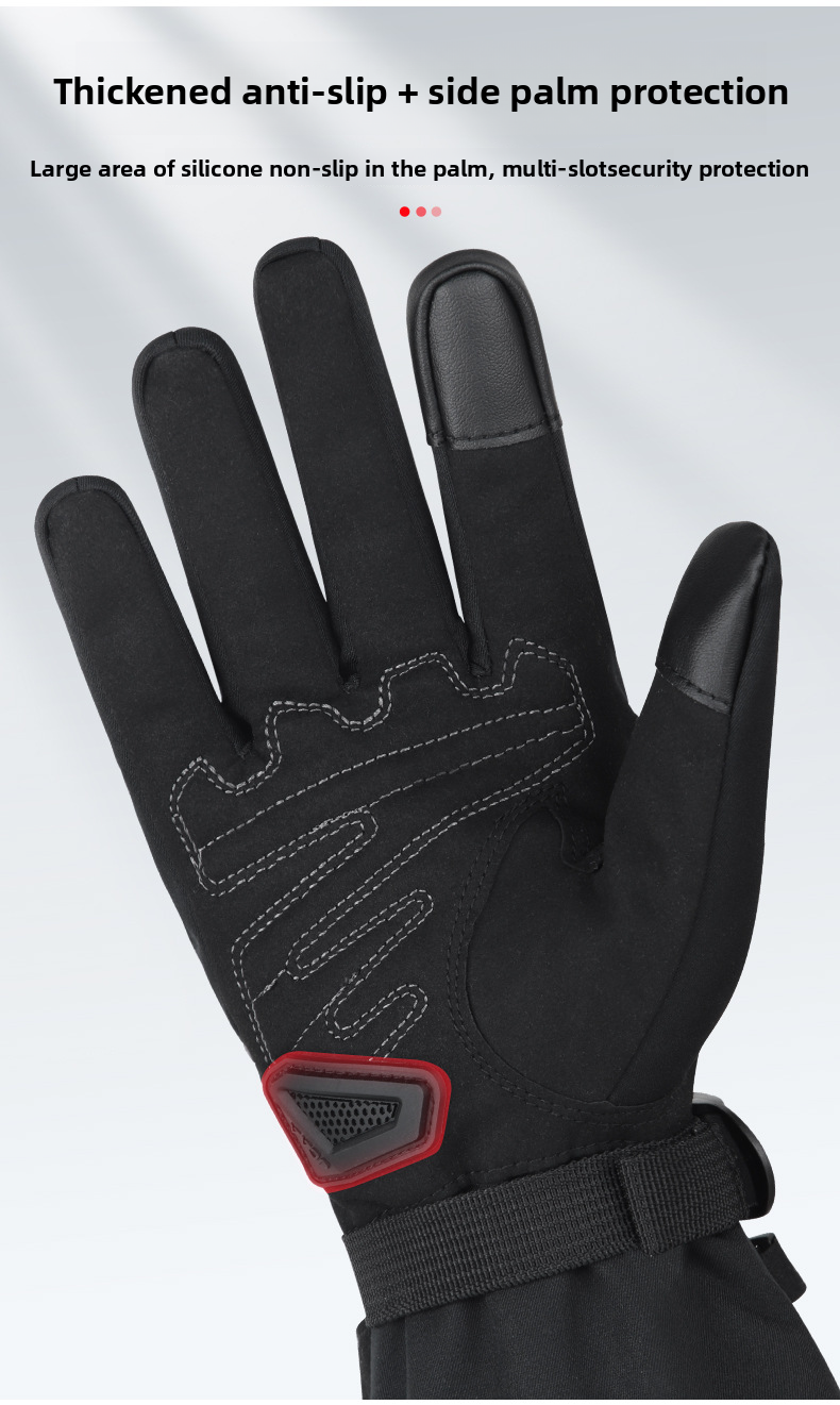 JCCA Winter-Motorradhandschuhe für Damen und Herren – wasserdicht, winddicht, fleecegefüttert, kältebeständig_voghion.com