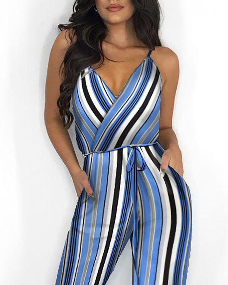 Damen-Overall mit Schlitz, sexy, rückenfrei, mit Krawatte, Tasche, Hosenträger, V-Ausschnitt_voghion.com