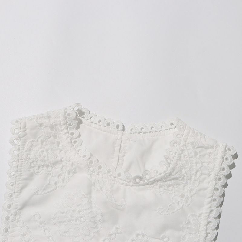 Vêtements pour femmes, col rond, gilet sans manches, taille haute, jupe brodée, costume deux pièces_voghion.com
