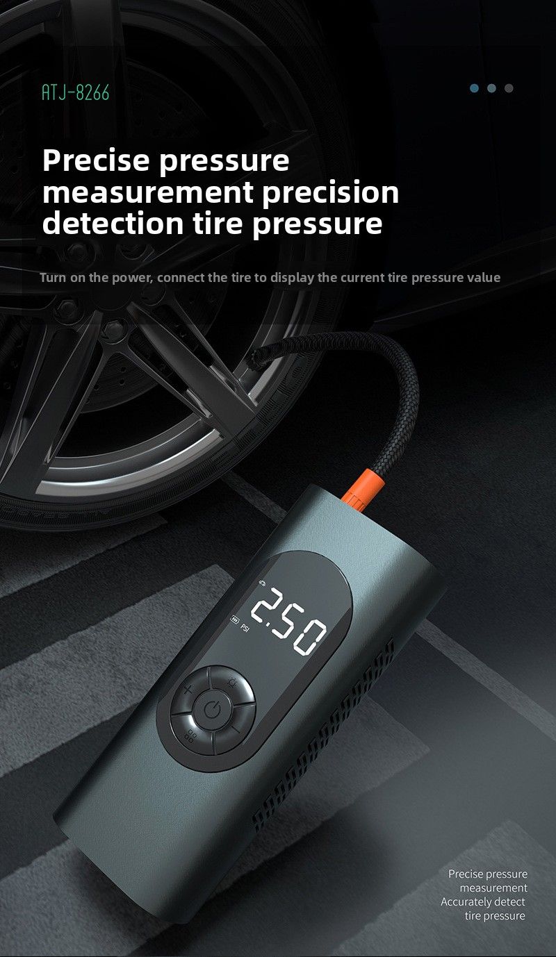 Intelligent Digital Display Tire Inflation, Wireless Charging, Electric Pump For Automobiles, High-power Vehicle Air Pump Cylinder_voghion.com