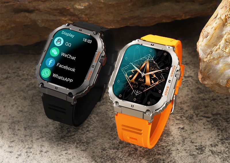 K57PRO Smart Watch With Bluetooth Calling, Health Monitoring (Blood Pressure/Oxygen), IP68 Waterproof, 1.4" HD Touch Screen_voghion.com