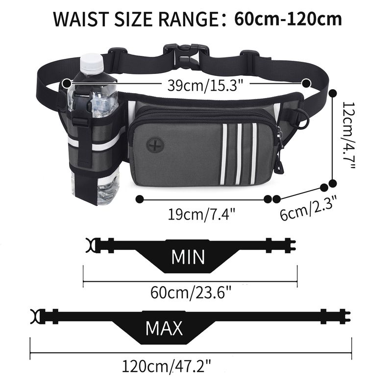 Cross-border Multi-functional Kettle Belt Belt Elastic Dog Leash Dog Chain Running Fitness Mobile Phone Waist Bag_voghion.com