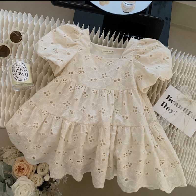 Mutter & Kinder Sommer eltern-kind-spitze kleid mutter-tochter kleid mode atmungsaktiv haut-freundliche reine baumwolle reise rock_voghion.com