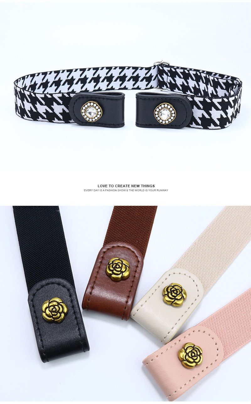 Small Fragrant Wind Invisible Lazy Decoration Traceless Leopard Pattern Elastic Upgraded Women's Belt_voghion.com