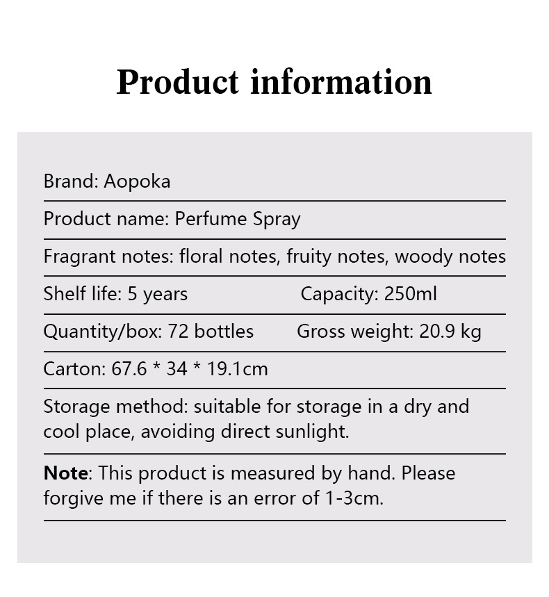 Victoria Flower Season Body Spray Women's Perfume Flower Fruit Lasting Fragrance Explosion 250ml_voghion.com