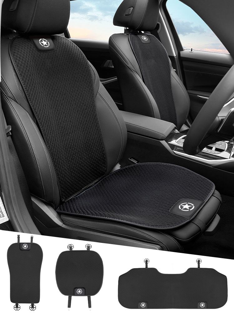 Car Ice Silk Seat Cover Front Rear Cushion Protector Pad For Jeep Compass Renegade Cherokee Grand Wrangler JK Patriot_voghion.com