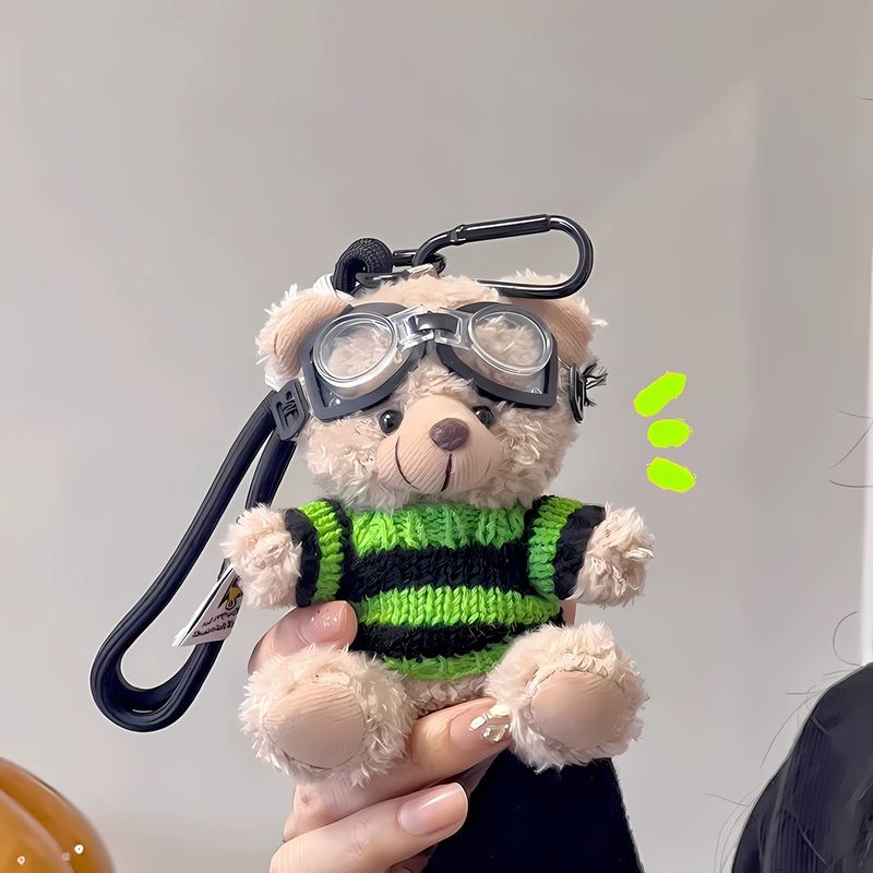 Bag Parts & Accessories Internet Celebrity Pilot Bear Plush Pendant Creative Doll Cute Bear Doll Keychain Bag Pendant Gift_voghion.com
