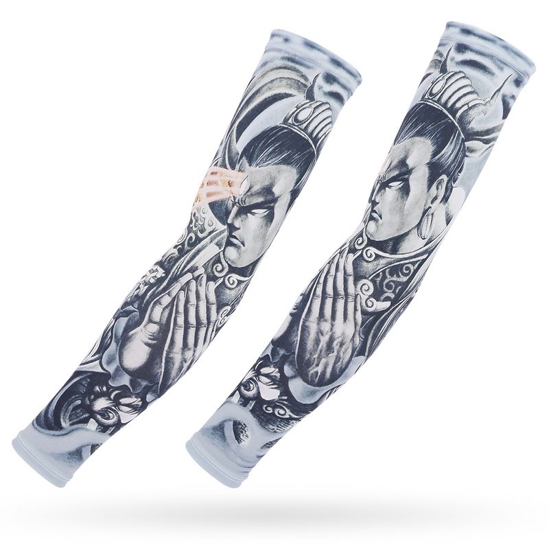 Eisseide Sonnenschutz Outdoor Radfahren Tattoo Guards für Männer und Frauen Fahr Ärmel Angeln Arm Abdeckungen_voghion.com