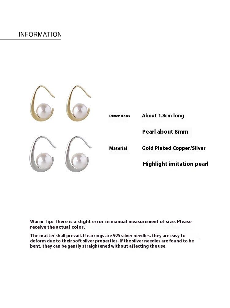 Perlenohrringe im koreanischen Stil mit Haken für Frauen, einfache, modische und hochwertige Ohrringe, Yiwu-Ohrschmuck_voghion.com