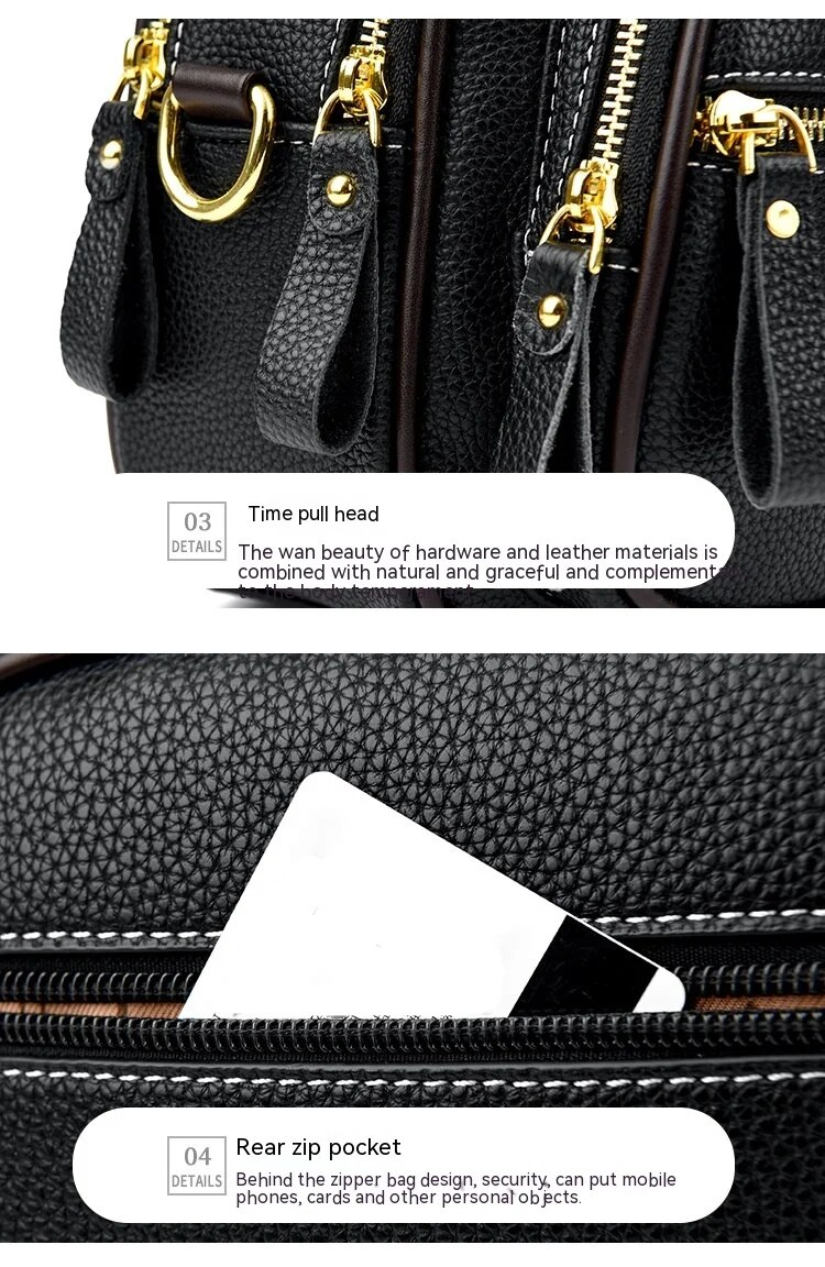 Soft Leather Texture Apple Bag with Multiple Compartments Portable Bag for Women's New High-end and Versatile Soft Leather One Shoulder Crossbody Bag_voghion.com