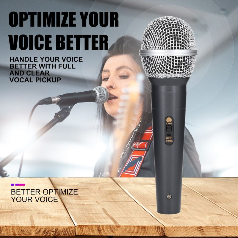 Multi-functional moving coil 5M line length outdoor family karaoke conference host speaker microphone_voghion.com