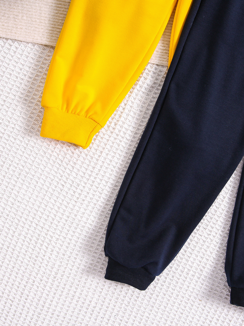 Mother&Kids Kids Kids solid color tracksuit pants boys casual pants drawstring combination sweatpants_voghion.com