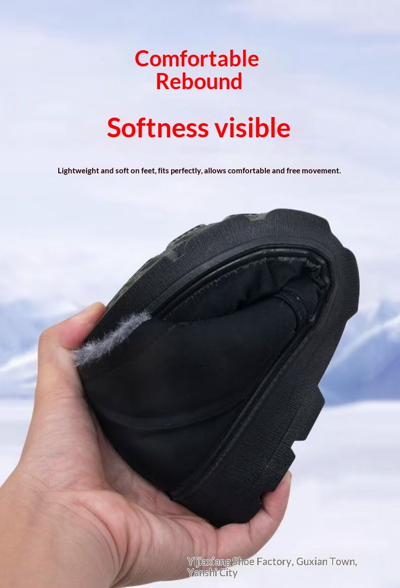 Glide Winter Neue Baumwoll-Fleeceschuhe, Stoßdämpfung, verdickte, wasserdichte Schneestiefel für Herren, kurze Stiefel, warm, alt, Peking_voghion.com