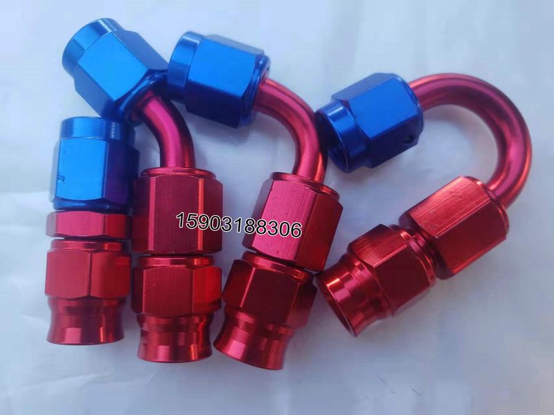 Performance alumīnija taisni 45 grādu, 90 grādu, 180 grādu PTFE šļūteņu gali, bremžu AN3 savienojumu adapteris_voghion.com