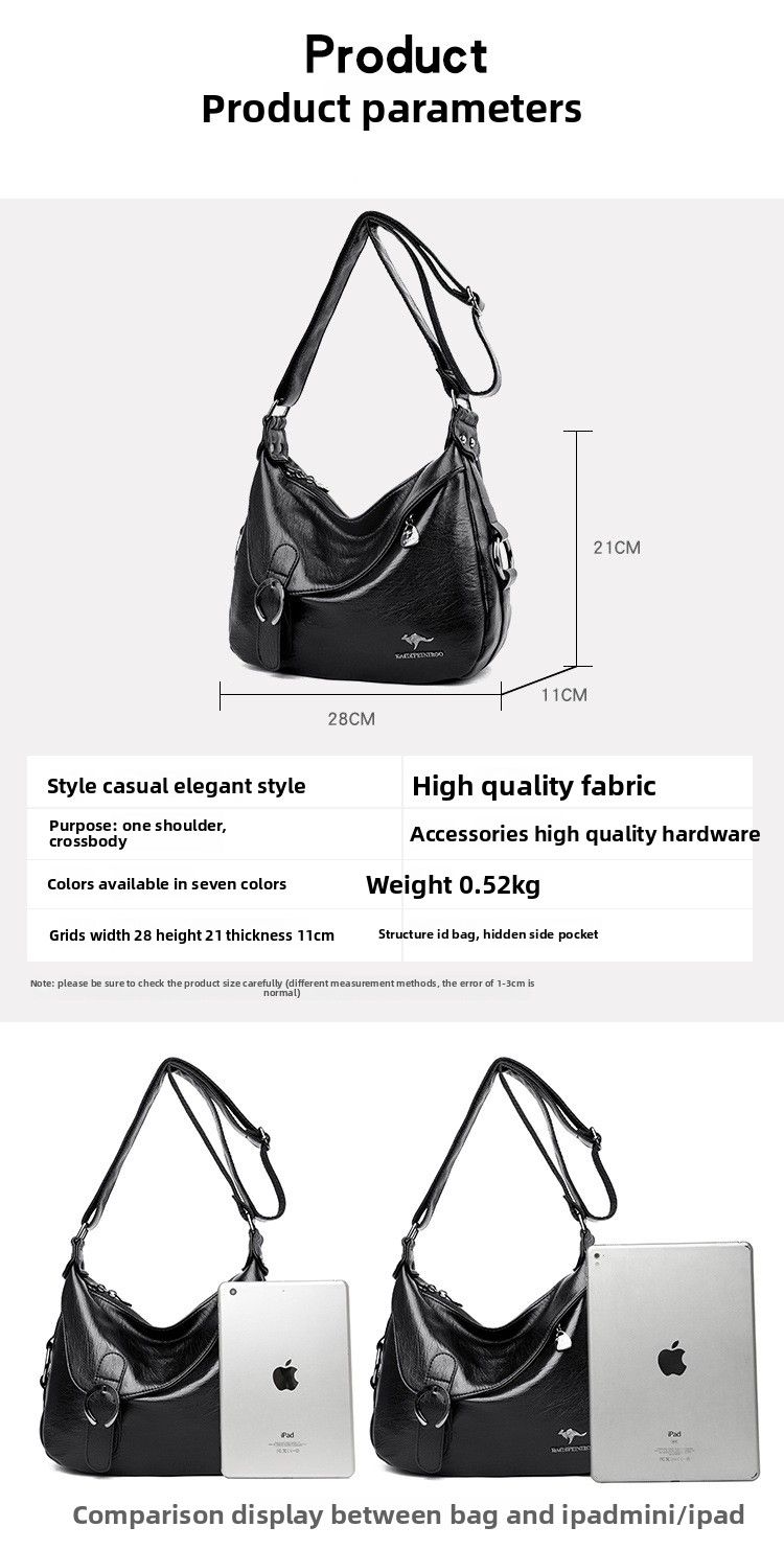 Borsa a tracolla semplice e alla moda in vera pelle per le donne 2025, nuova borsa da mamma e nonna in stile coreano di alta qualità_voghion.com