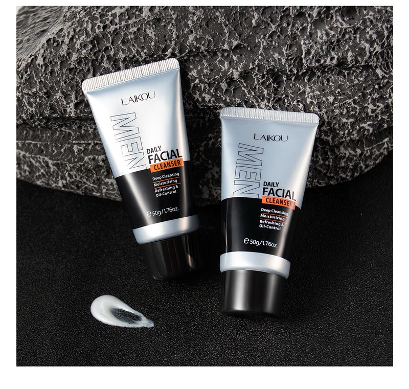 LAIKOU Men's Facial Cleanser 50g Refreshing Cleanser Face Cleansing Hydrating Moisturizing_voghion.com