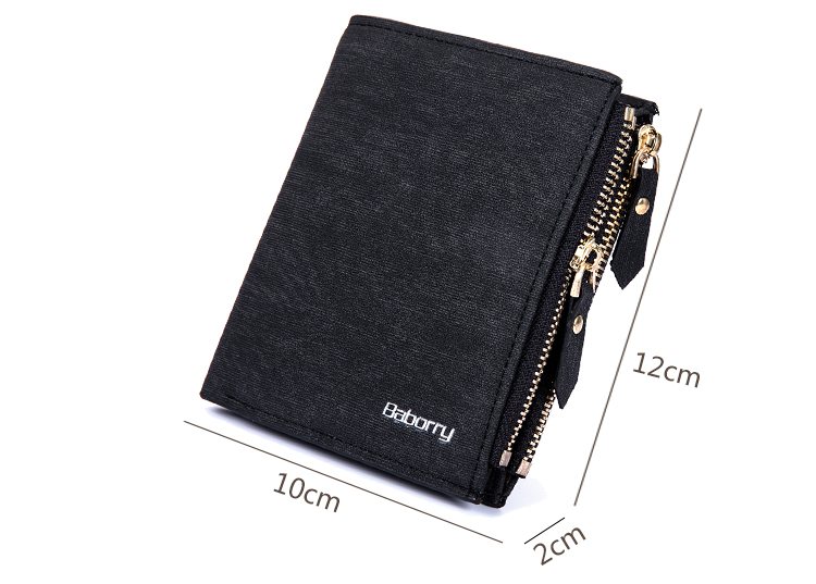 Vintage Men Wallet RFID Theft Protect Coin Bag Zipper Pure Wallet for Men with Zipper Magic Wallet Short Men'_voghion.com