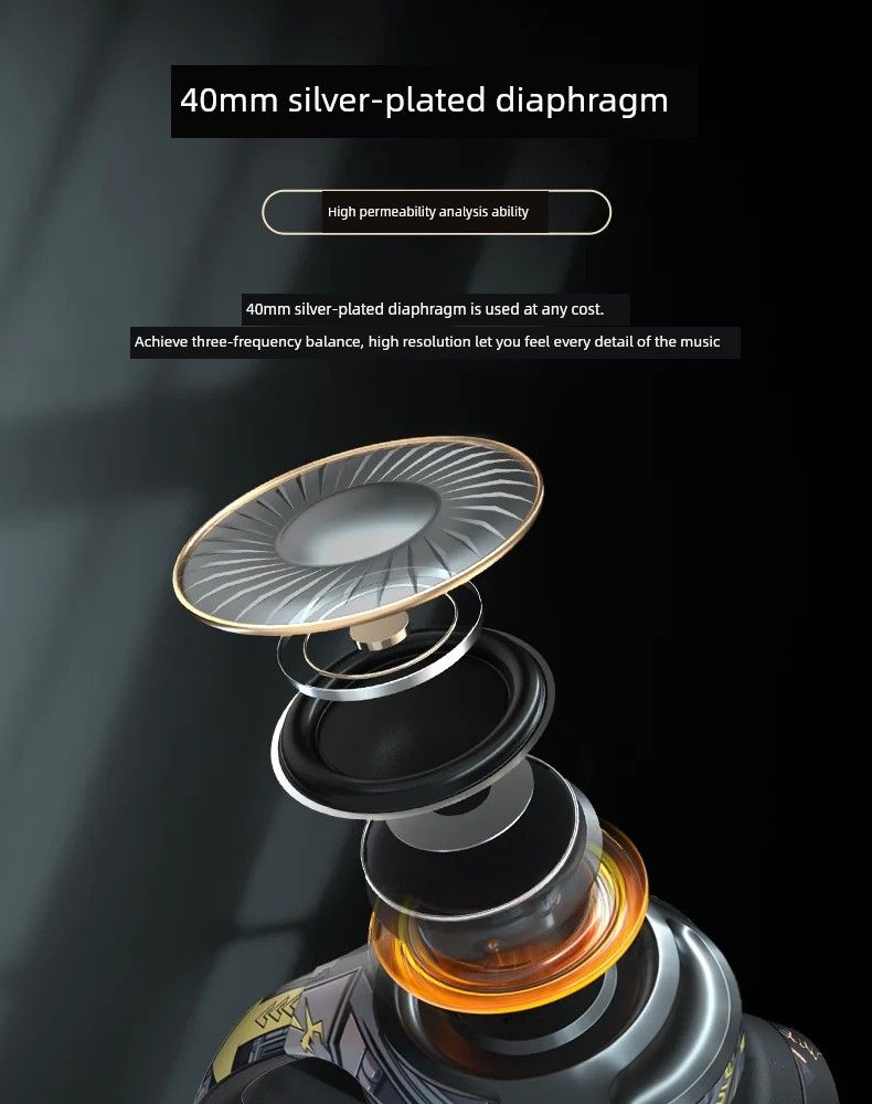 Burmester Wireless Bluetooth Headphone Head-Mounted Computer With Microphone Gaming Electronic Sports Special Noise_voghion.com
