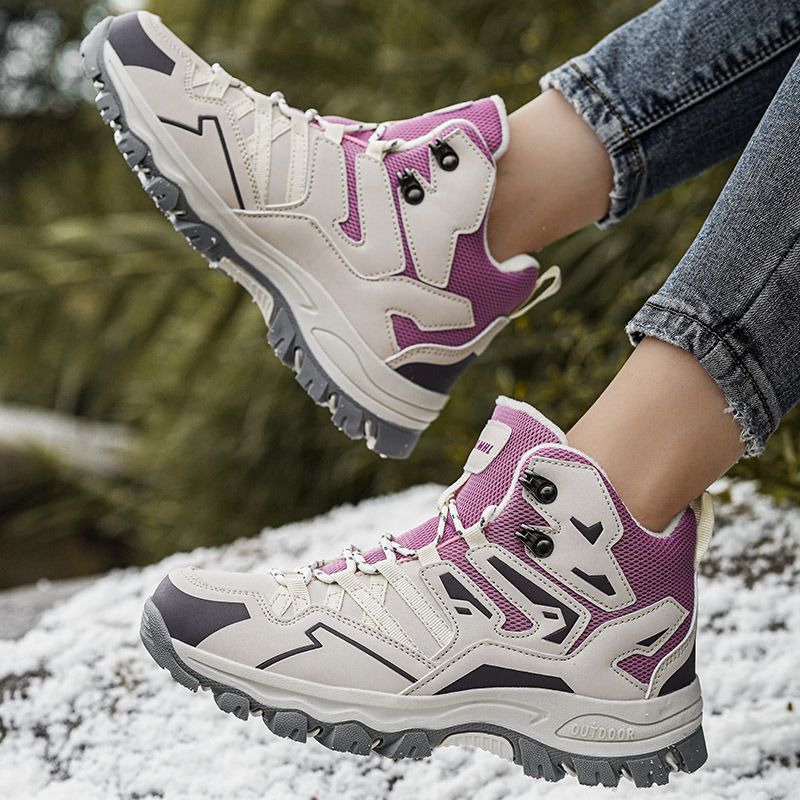 Verdickte Baumwoll-Wanderschuhe für Damen, Paar, Mittelhilfe, Klettern, Langlauf, Wandern, Sport, Wanderschuhe_voghion.com