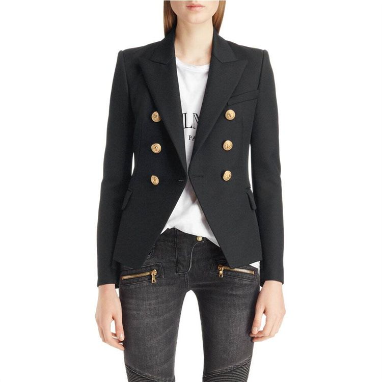Blazer court décontracté à la mode pour femme, nouvelle collection printemps-automne 2025, couleur unie_voghion.com