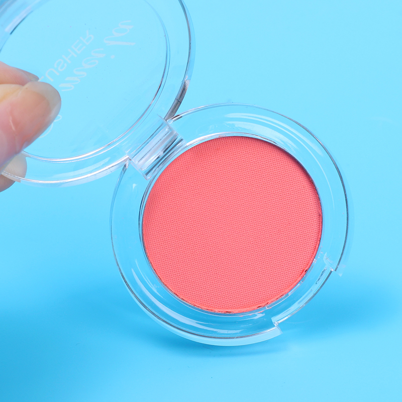 Monochromes Puder-Rouge, Pfirsich-Creme-Make-up, Lidschatten-Palette, Wangenkontur-Puder-Rouge, Kosmetik-Puder-Rouge_voghion.com