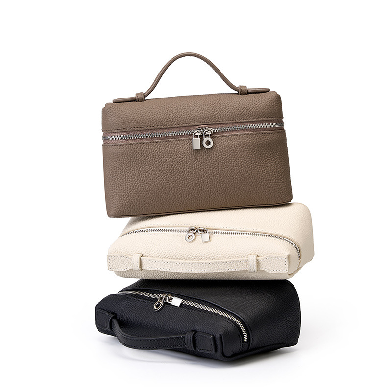 Borsa a tracolla piccola da donna in vera pelle di vacchetta LP19 Lunch, stile Gigi, 2025, con tracolla a mano_voghion.com