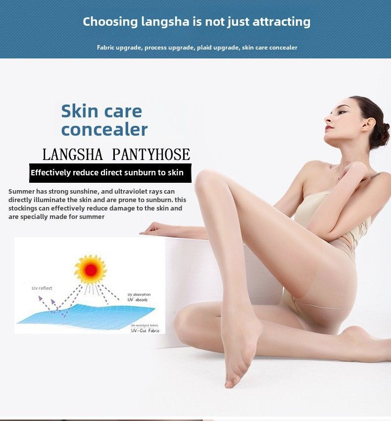 Calzini di seta Longsha, calze sottili da donna in seta filata, calze color carne anti-uncino, per la cura della pelle, all'ingrosso primavera ed estate_voghion.com