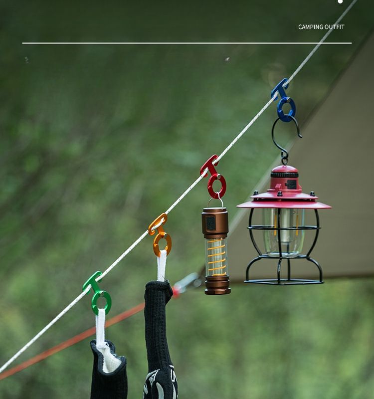 Aluminum Alloy New Quick Release Camping Wind Rope Claw Self-locking Hook Round Automatic Closure O-ring Buckle_voghion.com