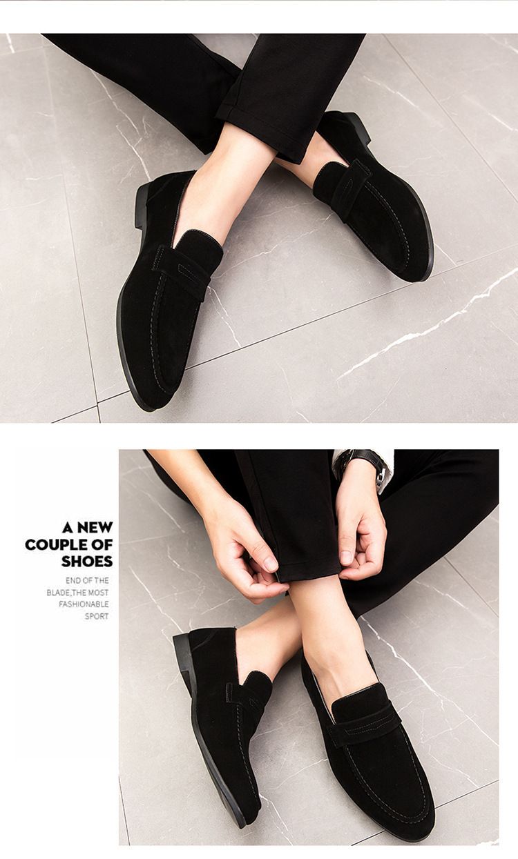 Scarpe da uomo in pelle piccole, casual, quotidiane, mocassini, semplici, in pelle scamosciata, slip-on, scarpe alla moda_voghion.com