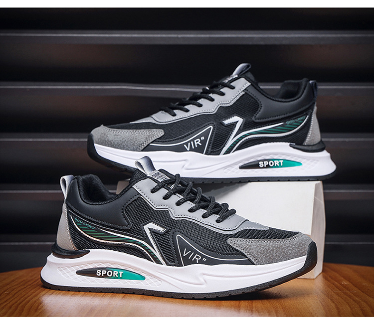 Gli studenti più popolari alla moda dell'autunno e dell'inverno iniziano la scuola National Tide Scarpe da uomo con doppia cucitura in pelle a rete Produttori W_voghion.com