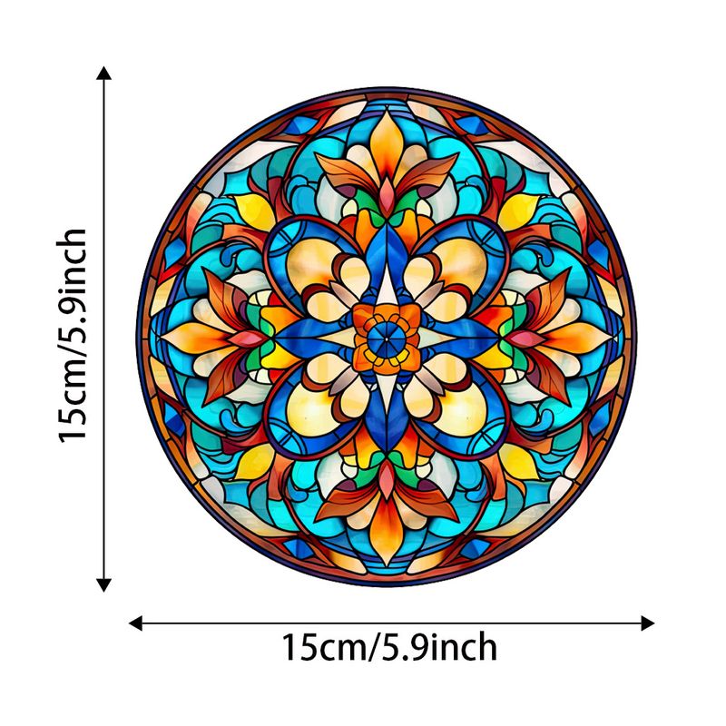 Mazzi di fiori, ciondolo per la casa Suncatcher in acrilico stampato su entrambi i lati, catena e ventosa per la consegna_voghion.com