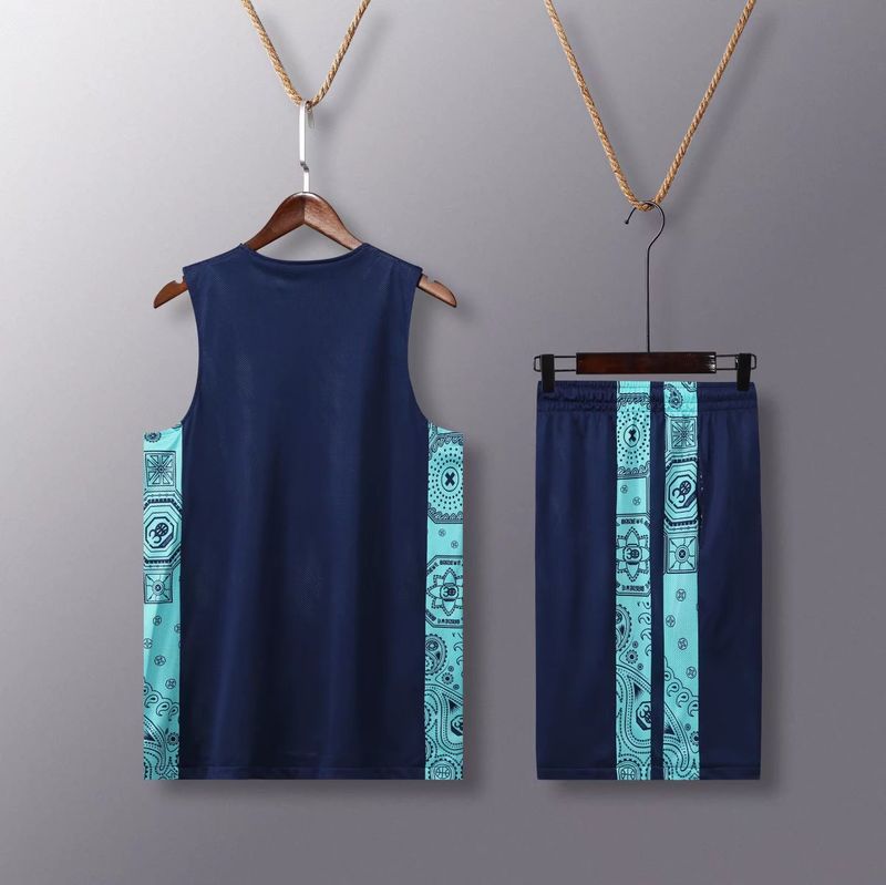 Costum de baschet cu două fețe, îmbrăcăminte sport lejeră pentru bărbați, uniformă personalizată pentru studenți, vestă imprimată,_voghion.com