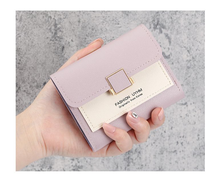 New Small Wallet Women's Short Korean-Style Fashionable Folding Cute Personality Mini Fashion Coin Purse Wallet_voghion.com