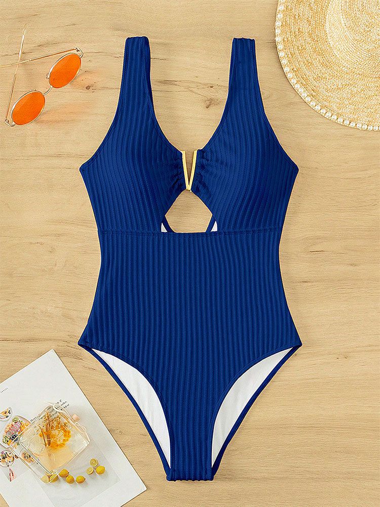 Dametøj ensfarvet mavedækkende konservativ badedragt til kvinder sommer strand hot spring bikinisæt_voghion.com