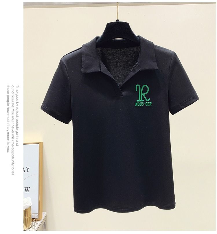 Vêtements pour femmes T-shirt à manches courtes bleu Klein pour femmes été 2023 nouveau col polo à épaules fines rajeunissant court_voghion.com