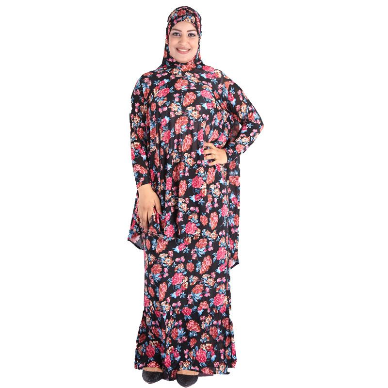 Islamisches traditionelles Kleid, zweiteiliges Set, ethnische Hui-Kleidung in Übergröße für Damen_voghion.com