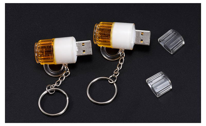 SHANDIAN Beer Keyshain Drive 32GB 16GB 8GB 4GB USB 2.0 Flash Memory Card U Stick_voghion.com