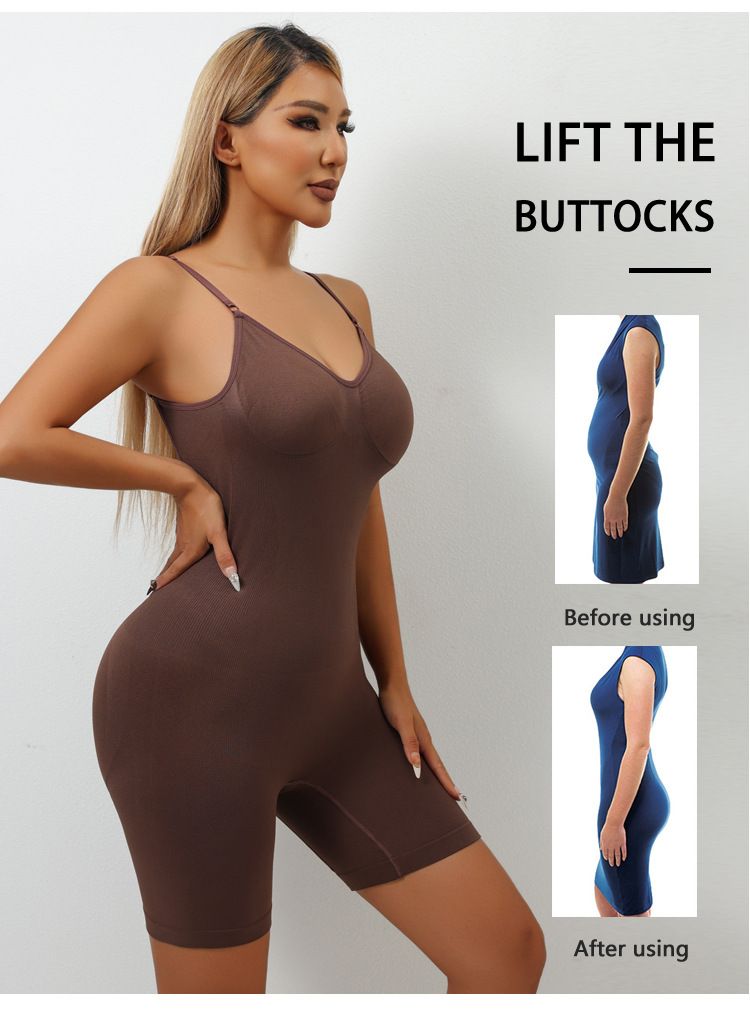Europäische und amerikanische Shapewear: Sexy rückenfreies Baselayer-Body in Übergrößen mit formender Wirkung und enger Taillenformung_voghion.com
