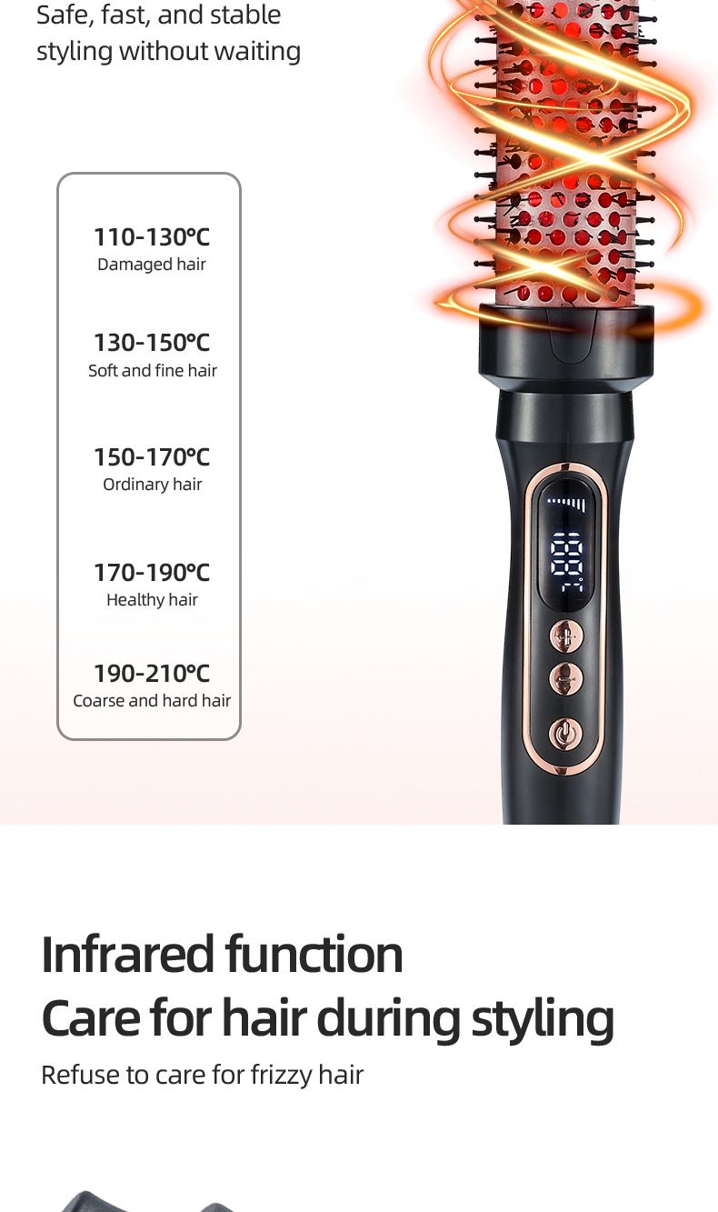 Infrarot-Thermo-Haarstylingkamm für Damen, doppelt verwendbar zum Locken und Glätten_voghion.com