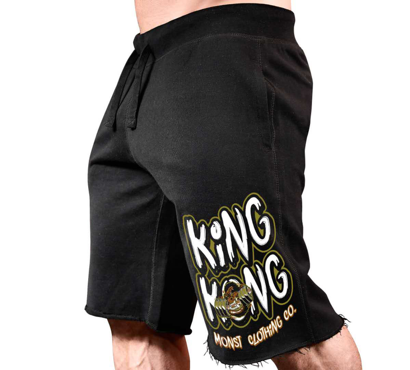 Muscle Fitness Brother - Pantalones cortos elásticos de algodón con estampado grande para hombre, deportes, correr, ocio, personalidad_voghion.com